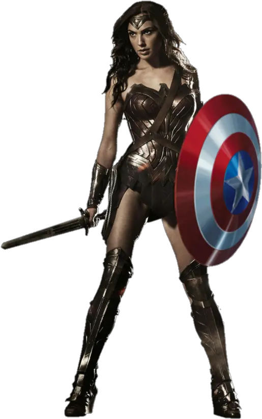 Wonder Woman W Captain Americau0027s Shield Vs Thor Post Wonder Woman With Shield Png Captain America Shield Png