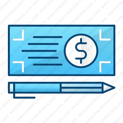 Download Bank Check Payment Vector Icon Inventicons Png