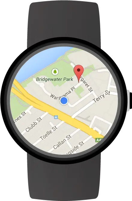 Google Map Marker Png A Map On A Wearable Device Wear Os Android Smart Watch Png Map Marker Png