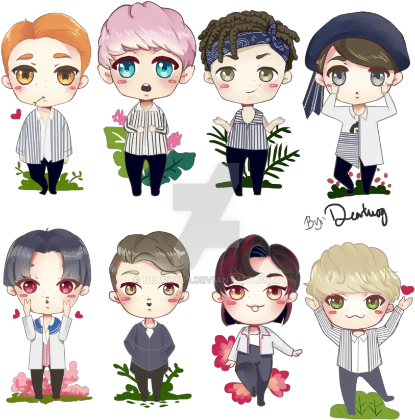 Exo Png Exo Clipart Exo Chibi Kokobop Png 145479 Vippng Cartoon Exo Drawing Easy Exo Icon