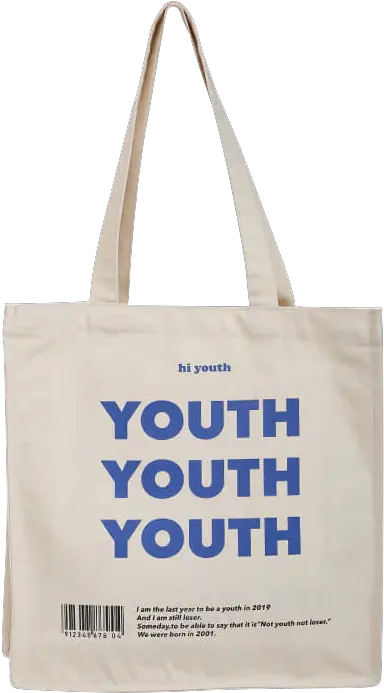 Youth Tote Bag Canvas Shopping Eco Bag Png Shopping Bags Png