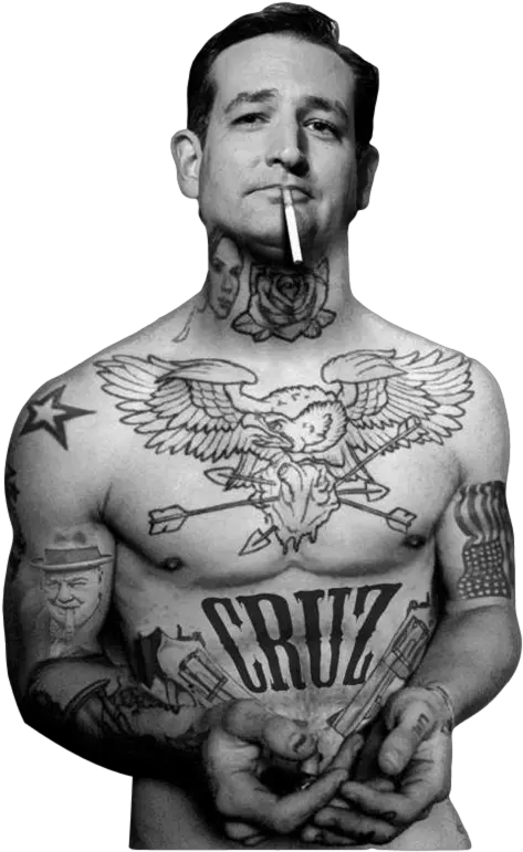 Izzy Galvez Ted Cruz Tattoo Poster Png Ted Cruz Png