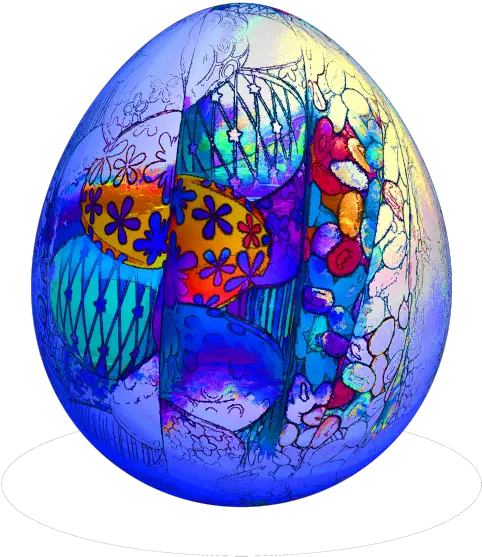 Blue Decorated Easter Egg Png Free Stock Photo Public Circle Egg Transparent