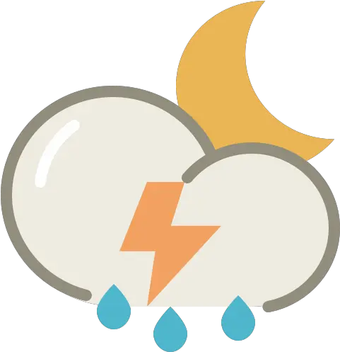 Thunderstorms Night Icon Lovely Weather Part 1 Iconset Malam Icon Png Night Icon