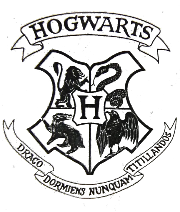 Hogwarts Crest File From A Harry Potter Transparent Hogwarts Crest Black And White Png Harry Potter Logo Png