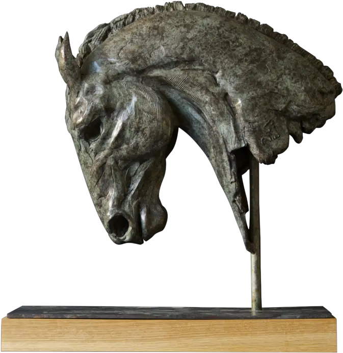 Roman Horse By Edward Waites 2019 Sculpture Bronze Singulart Bronze Horse Head Sculpture Png Roman Bust Png