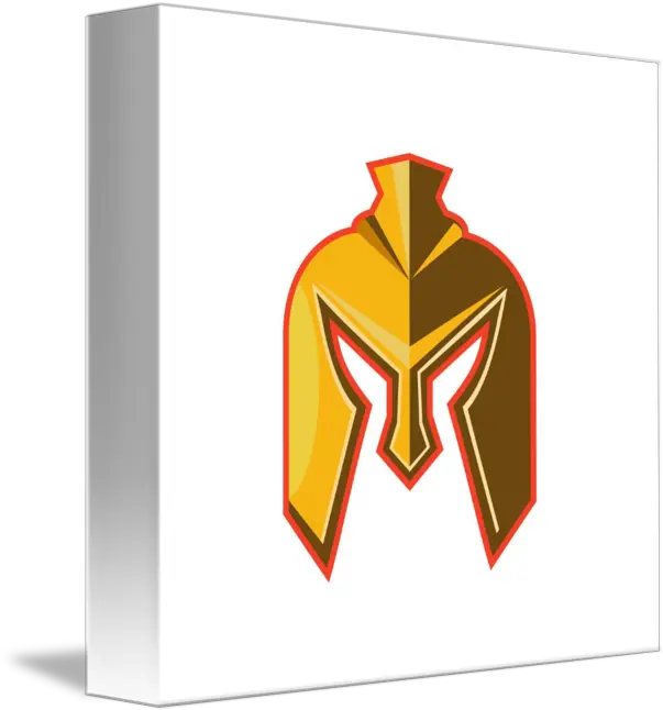 Spartan Helmet Retro By Aloysius Patrimonio Illustration Png Spartan Helmet Logo