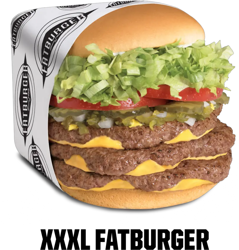 Download Image Of Xxxl Fatburger Fat Burgers Las Vegas Fatburger Triple X Challenge Png Fat Guy Png