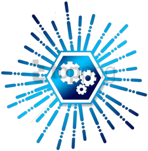 Icon Star Gears Work Team Together 394539 Png Dot Work Icon Blue