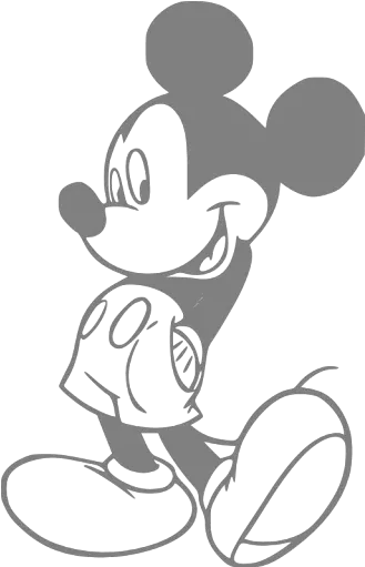 Gray Mickey Mouse 25 Icon Free Gray Mickey Mouse Icons White Cartoon Wall Painting Png Minnie Icon