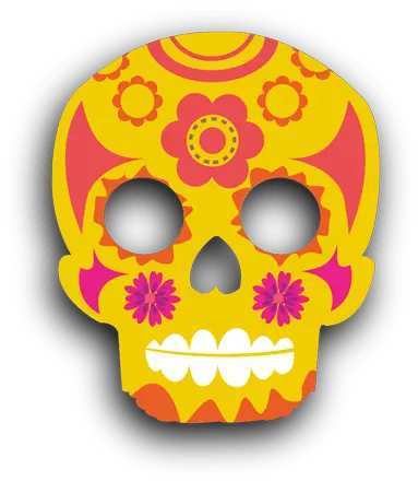 Download Free Png Yellow Decorative Sugar Skull Sugar Skull Mask Svg Skull Vector Png