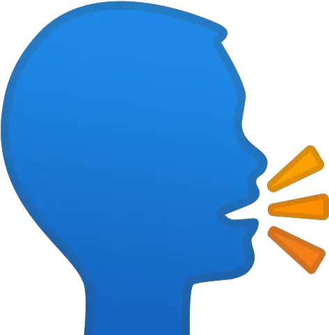 Speaking Head Emoji Emoji Mouth Talking Png People Talking Silhouette Png