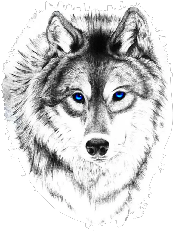 Wolf And Moon Tattoo Face Small Wolf Tattoo Blue Eyes Png Wolf Face Png