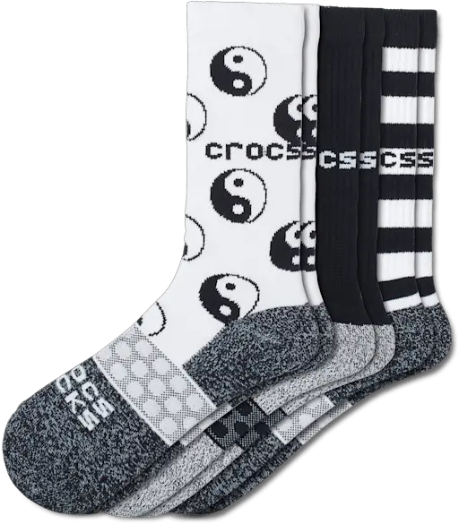 Crocs Socks Adult Crew Easy Icon 3 Pack Top Png Ez Icon