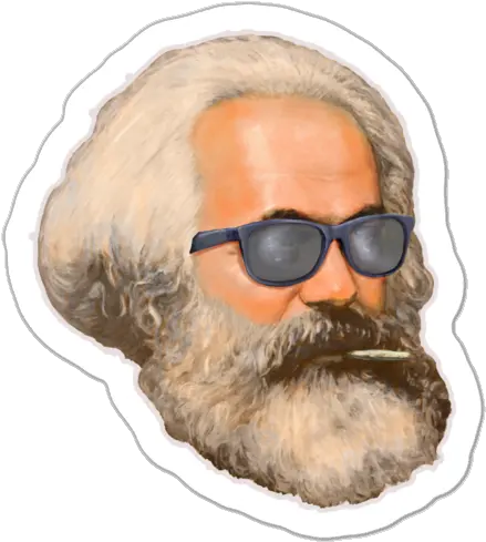 Karl Marx Smoking A Fatty Sticker Portrait Of Karl Marx Png Karl Marx Png