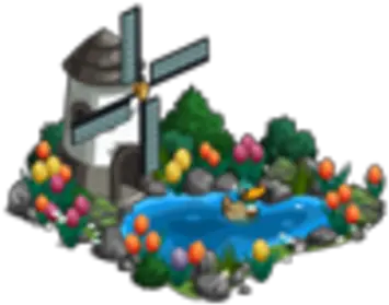 Dutch Pond With Mini Windmill Farmville Wiki Fandom Building Sets Png Dutch Windmill Icon