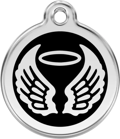 Red Dingo Angel Wings Dog Tag Solid Png Angel Wings Icon For Facebook
