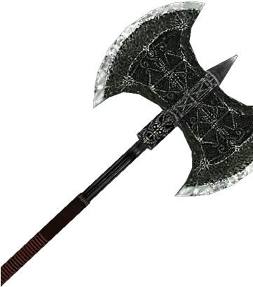 Nordic Silver Battleaxe Double Sided Battle Axe Png Battle Axe Png