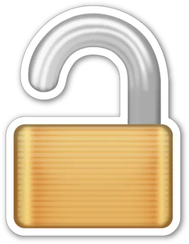 Open Lock Emojistickerscom Emoji Stickers Cool Symbols Lock Emoji Png Lock And Key Png