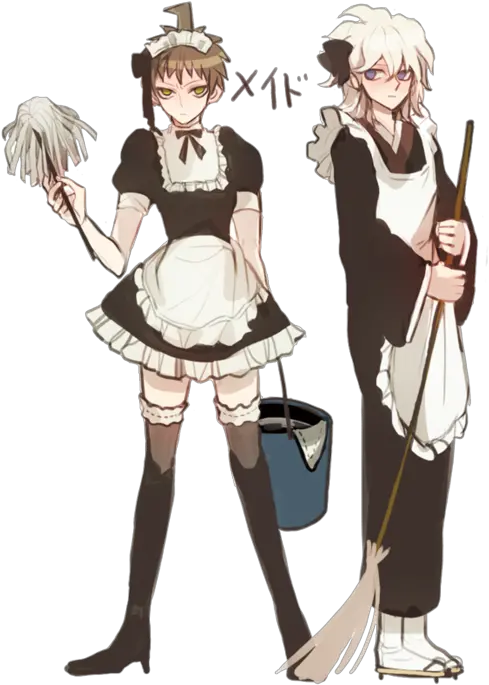 280 Images About Dangan Ronpa Nagito And Hajime Maid Png Dangan Ronpa Icon