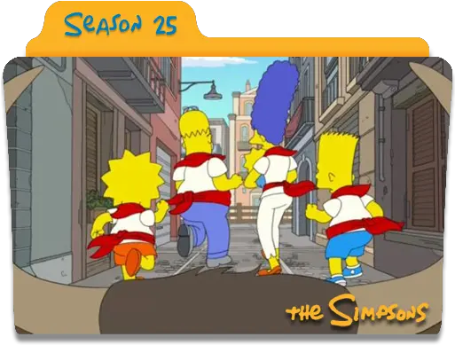 The Simpsons Season 25 Icon Simpsons Running Of Bulls Png Icon 25