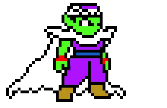 Piccolo Dragon Ball Goku Pixel Art Grid Png Piccolo Png