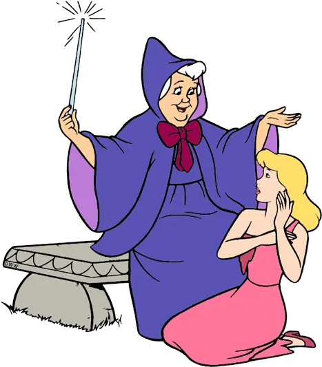 Download Fairy Godmother In The Garden Cartoon Png Fairy Godmother Png