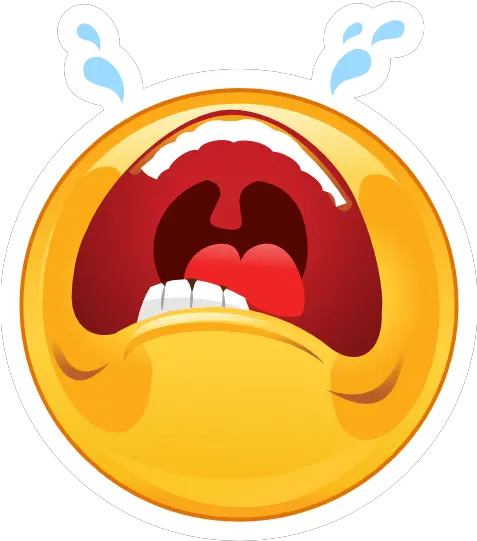 Crazy Crying Emoji Sticker Crying Emoji Sticker Png Crying Emoji Png