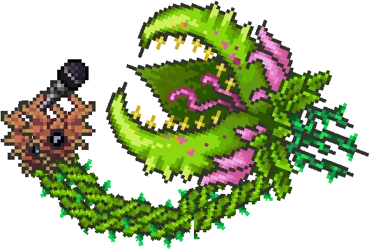 Heavy Metal Plantera Terraria Wizard Lowgif Terraria Gif Png Terraria Logo Transparent