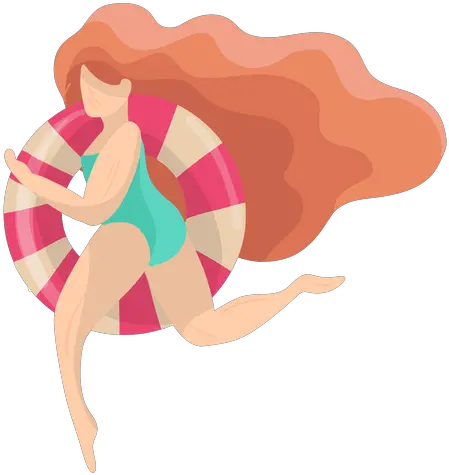 Women Girl Bathing Suit Swimsuit Hair Swimming Woman Illustration Png People Swimming Png