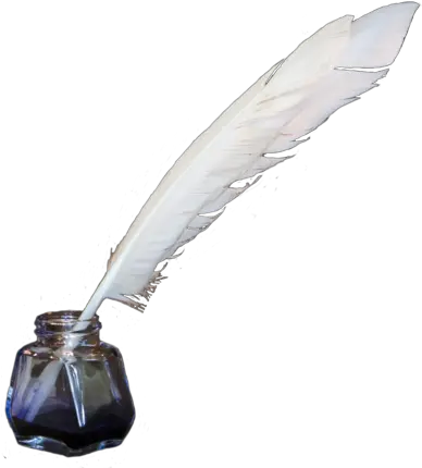 Ink Bottle And Feather Png Transparent Feather Pen And Ink No Background Quill Pen Png