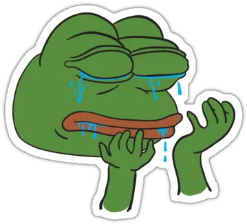 Pin Crying Pepe Sad Png Pepe The Frog Png