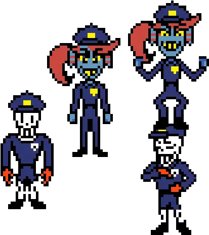 Officer Undyne And Papyrus Deltarune Officer Undyne Png Papyrus Png