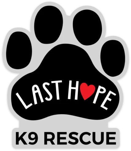 Lhk9 Paw Print Logo Clear Sticker Decal Last Hope K9 Rescue Png Paw Print Logo