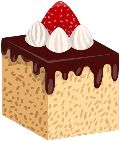 Chocolate Cake Slice With Strawberry Slice Cake Png Vector Cake Slice Png