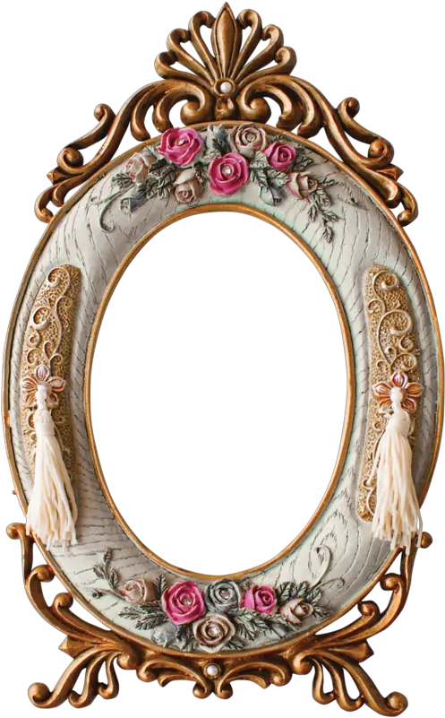 Oval Frame Png Vintage Colors Mirrored Picture Frames Vintage Gold And Silver Frame Oval Frame Png