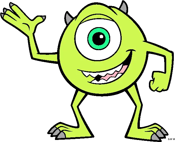 Png Mike Wazowski Eye Clip Art Monsters Inc Mike Drawing Mike Wazowski Png