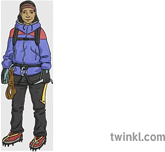 Female Mountain Climber Illustration Twinkl Workwear Png Mountain Climber Icon