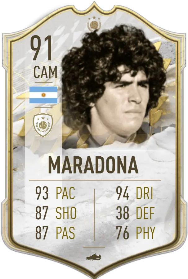 Updated Fifa 22 Icons Argentina Legend Could Be Removed Maradona Fifa 22 Png Row Icon