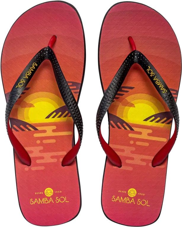 Samba Sol Menu2019s Beach Collection Flip Flops Sunset For Women Png Flip Flops Transparent Background