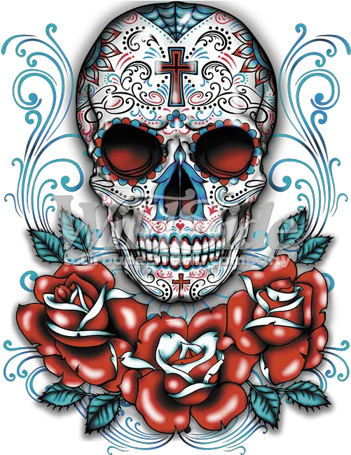 Download Hd Sugar Skull Clipart Rose Sugar Skull Transparent Background Png Sugar Skull Png