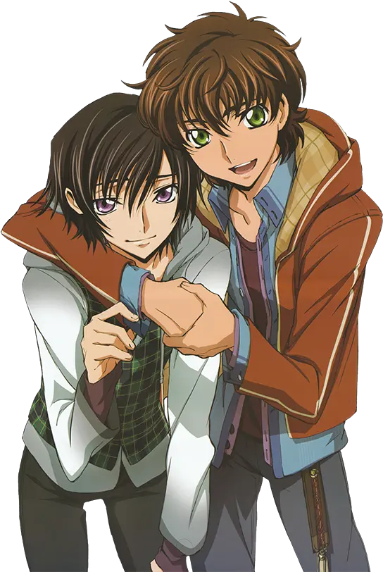 Download Png Male Best Friends Anime Png Image With No Code Geass Suzaku And Lelouch Male Png