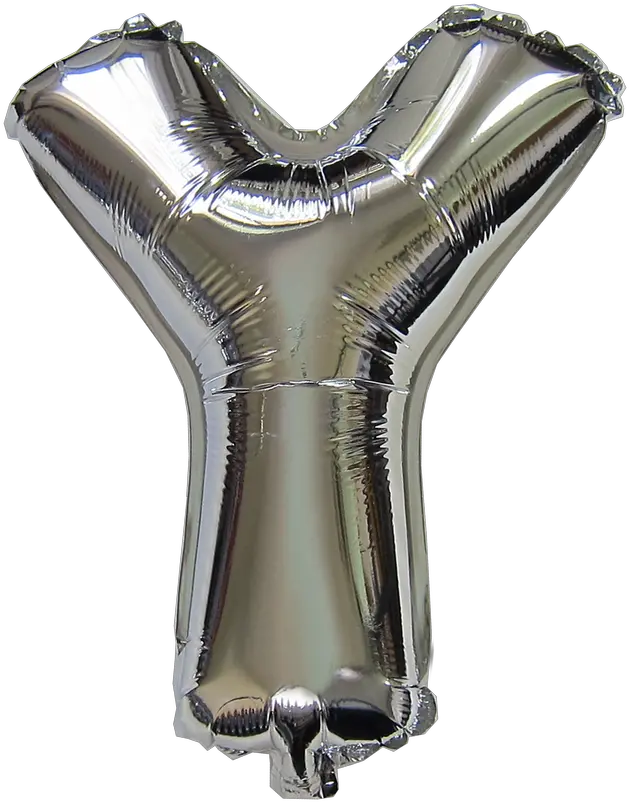 Silver Letter Helium Foil Balloon Y Silver Foil Letters Balloons Y Png Silver Balloons Png