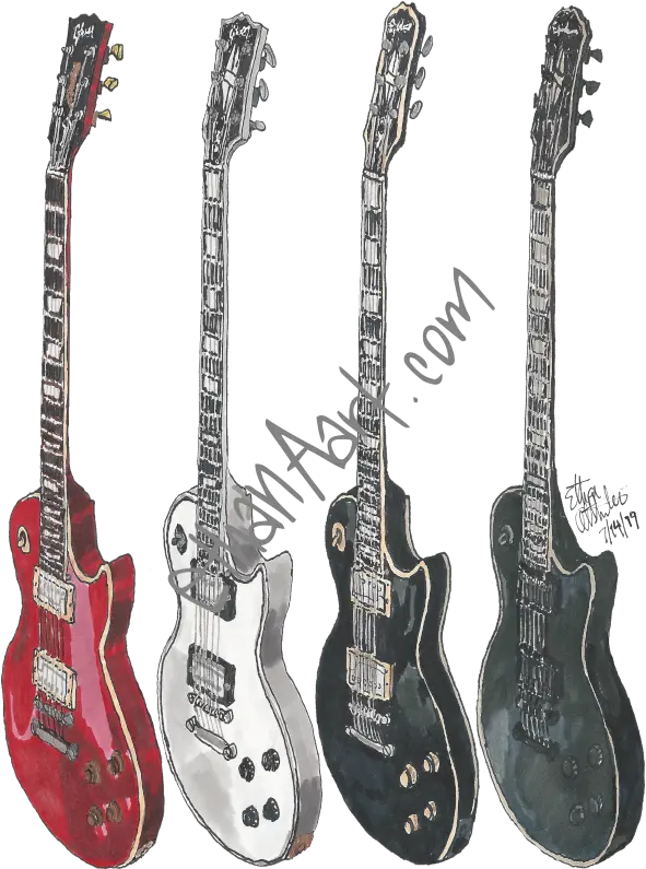 Jack Fowleru0027s Gibson And Epiphone Les Paul Guitars Ethan Still Life Photography Png Gibson Guitar Logo