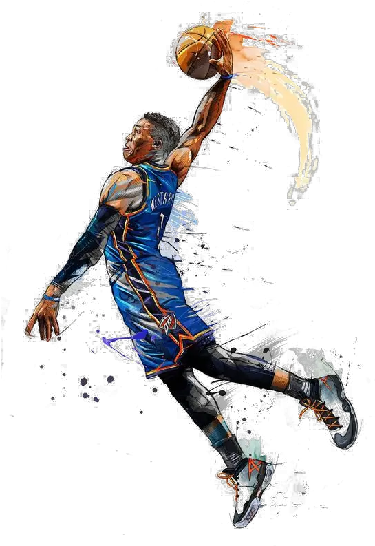 Download City Basketball Player Thunder Oklahoma All Star Basketball Players Art Png All Star Png