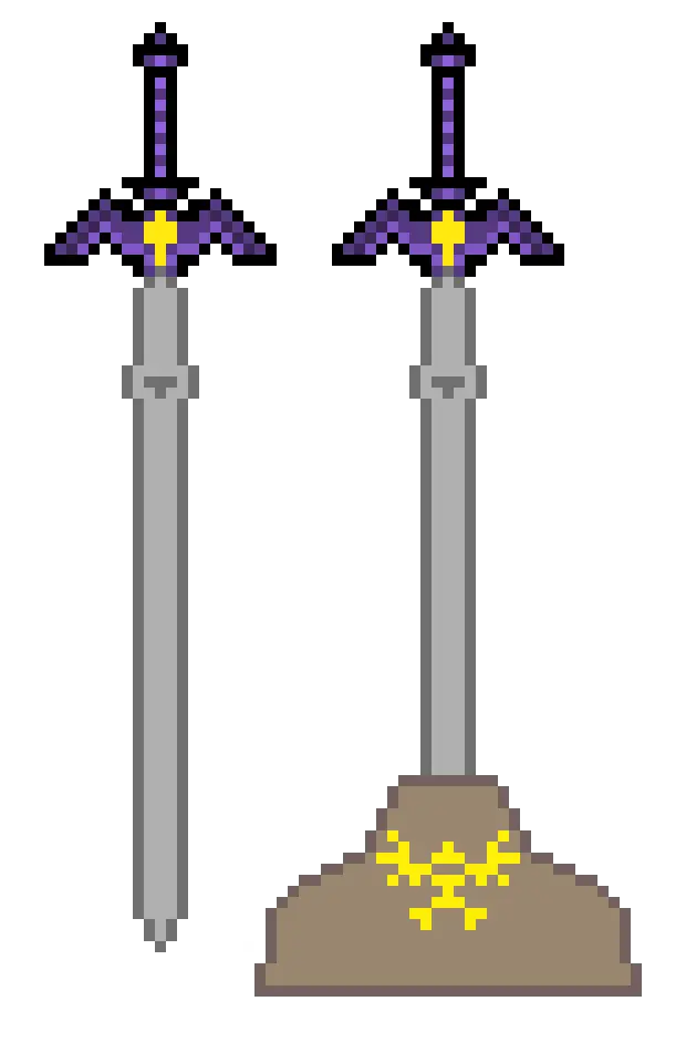 Master Sword Pixel Art Pixel Master Sword Png Master Sword Png