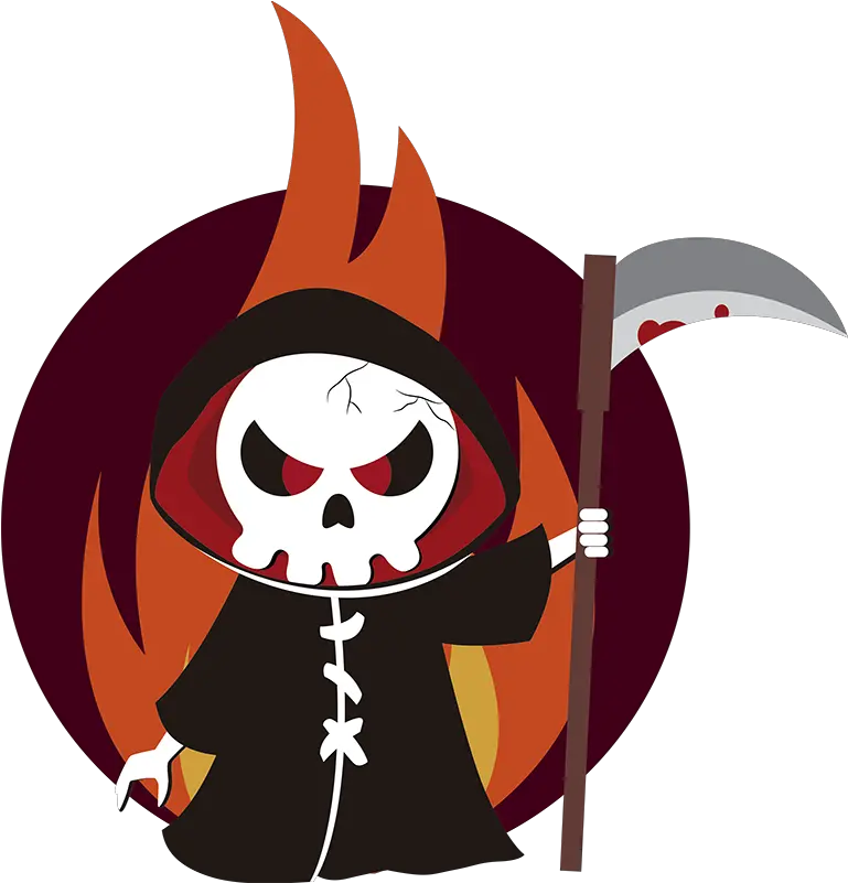 Grim Reaper Halloween Wall Sticker Tenstickers Imagenes De Halloween Personajes Png Grim Reaper Transparent