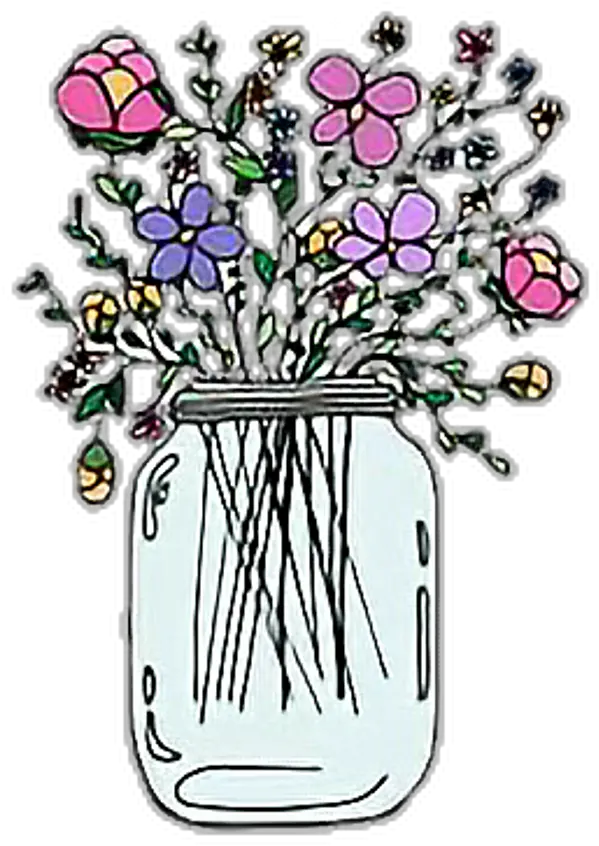 Flowers Tumblr Stickers Sticker Mason Jar With Flowers Mason Jar With Flowers Sticker Png Flowers Transparent Tumblr