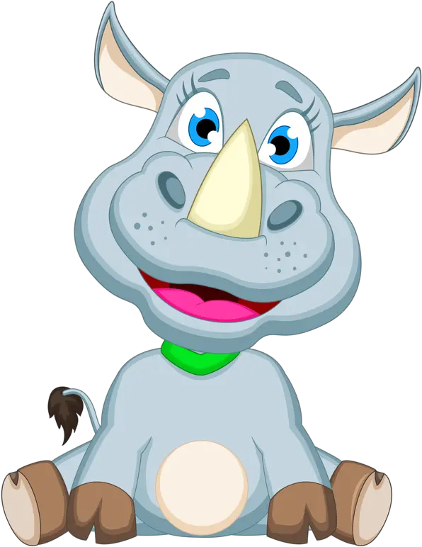 Baby Rhino Cartoon Animal Images Rhinoceros Clipart Cute Baby Png Rhino Transparent Background