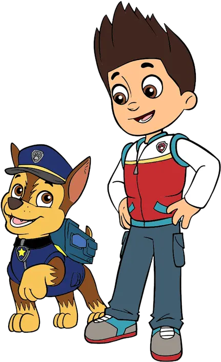 Paw Patrol Clip Art Cartoon Ryder And Chase Paw Patrol Png Paw Patrol Chase Png